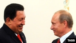 Russia's Vladimir Putin (right) with Venezuela's Hugo Chavez -- two leaders with similar views on the rule of law?