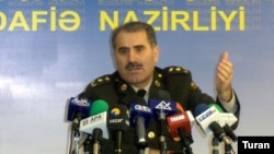 Azerbaikani Defense Ministry spokesman Eldar Sabiroglu (file photo)