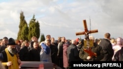 A funeral for a victim of the Pinsk explosion