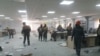 Video obtained by RFE/RL from the site showed ransacked offices with broken furniture and computers.