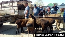 Алматы облысы Жетіген ауылындағы жексенбілік мал базарында. 19 мамыр 2019 жыл.