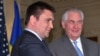 U.S. Secretary of State Rex Tillerson (right) meets with Ukrainian Foreign Minister Pavlo Klimkin at the State Department in Washington, D.C., on March 7.