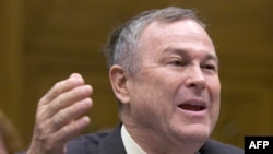 U.S. Representative Dana Rohrabacher (Republican, California, in file photo) expressed concern that U.S.-funded international broadcasters might be putting too great an emphasis on objective news reporting and not enough on the promotion of U.S. values an