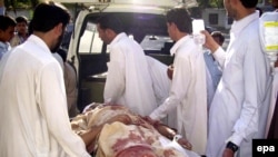 One of the injured receives treatment at Sidu Hospital in Swat Valley.