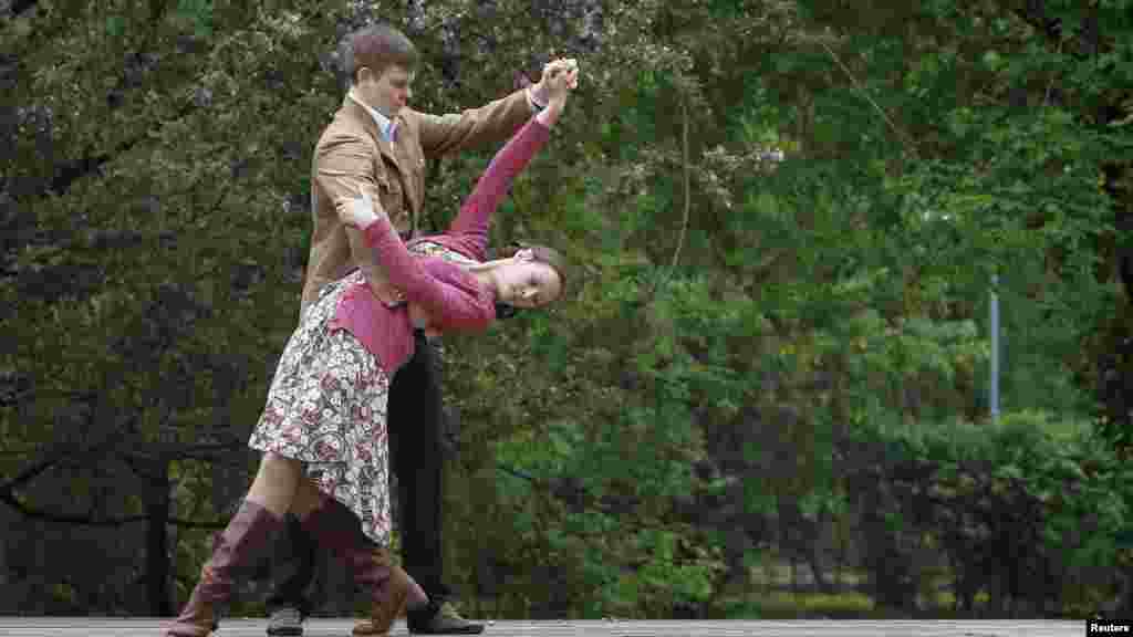 A dance performance in Gorky Park earlier this year