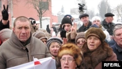 Ethnic Poles rallying in Hrodna today