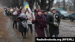 Protest action of supporters of Yulia Tymoshenko at the gate penal colony in Kharkiv on January 5.