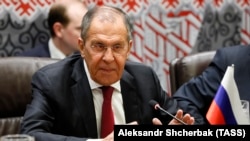 Russian Foreign Minister Sergei Lavrov on the sidelines of the 74th session of the UN General Assembly.