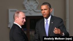 President Vladimir Putin (left) and U.S. President Barack Obama meet at the G20 summit in St. Petersburg in September 2013.