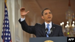 U.S. President Barack Obama spoke to the nation during a prime-time press conference to mark his 100th day in office on April 29.