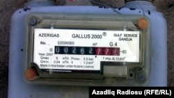 A gas meter in the Azerbaijani capital, Baku