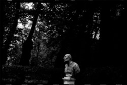 A sculpture of the Roman philosopher Seneca, in Leningrad’s Summer Garden in 1977