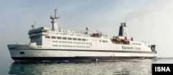 Sunny, the cruise ship to dock at Kish Island in nearly 40 years, shown in April.