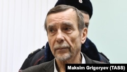 Human rights activist Lev Ponomaryov attends a court hearing in Moscow earlier this month.