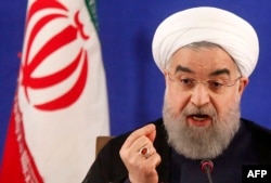 "We will be able to sell our arms to anyone we choose ," claims Iranian President Hassan Rohani. (file photo)