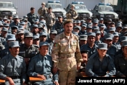 Afghan General Abdul Raziq at a graduation ceremony at a police training center in Kandahar Province on February 19, 2017.