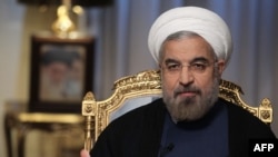 Iranian President Hassan Rohani during an interview in Tehran on September 10.