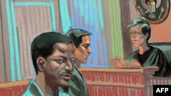 A courtroom drawing shows Ahmed Ghailani during his arraignment in New York on June 9.