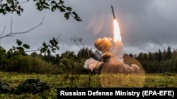 U.S. and NATO officials have repeatedly accused Russia of developing weapons systems that they say are a violation of the INF treaty, which bans the use of intermediate-range missiles. 