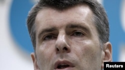 Right Cause party leader Mikhail Prokhorov