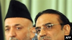 Karzai and Zardari in Islamabad in September