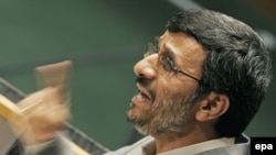 Iran President Mahmud Ahmadinejad speaks at the opening meeting of the 2010 NPT review conference at the UN.