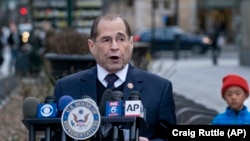 U.S. House Judiciary Committee Chairman Jerrold Nadler speaks during a news conference in New York Sunday on March 24.