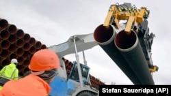 Construction of the Nord Stream 2 pipeline (file photo)