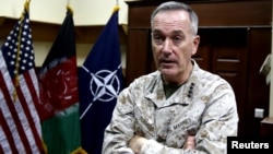 The U.S. commander of the international forces in Afghanistan General Joseph Dunford 