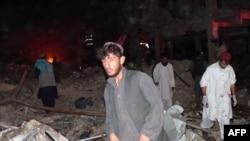 The site of the bomb blast in Kandahar city