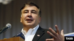 Former Georgian President Mikheil Saakashvili Saakashvili is not in Georgia at the moment, having taken a lecturing post at a U.S. university since leaving office in November 2013.