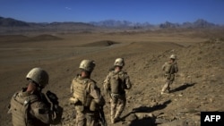 U.S. Marines on patrol in Afghanistan