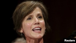 Sally Yates was the acting head of the Justice Department until being fired by U.S. President Donald Trump.