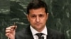 Volodymyr Zelensky holds a bullet as he addresses the 74th session of the United Nations General Assembly. In his speech, the Ukrainian president warned world leaders about the dangers of "Russian aggression" in his country.