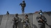 Members of the Taliban elite forces guard a military base near Kabul on September 6.