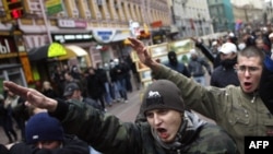 Radical nationalists rally in Moscow on National Unity Day in November.