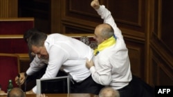 Fistfight In Ukrainian Parliament Over Language Law