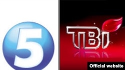 The TVi and Channel 5 logos