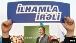 Voters rally in support of incumbent President Aliyev