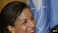 U.S. Ambassador Susan Rice at UN headquarters on January 26