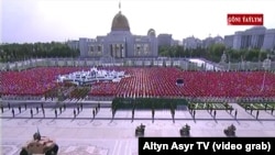 A military parade in Ashgabat for Independence Day in 2019.