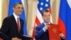 U.S. President Barack Obama (left) and Russian President Dmitry Medvedev signed the new START treaty on April 8.