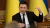 Ukraine's President Zelenskiy attends a news conference in Kyiv