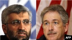 The top negotiators: Iran's Said Jalili (left) and U.S. Undersecretary of State William Burns