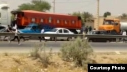 Gheyzanieh district residents protest a lack of drinking water on May 23.